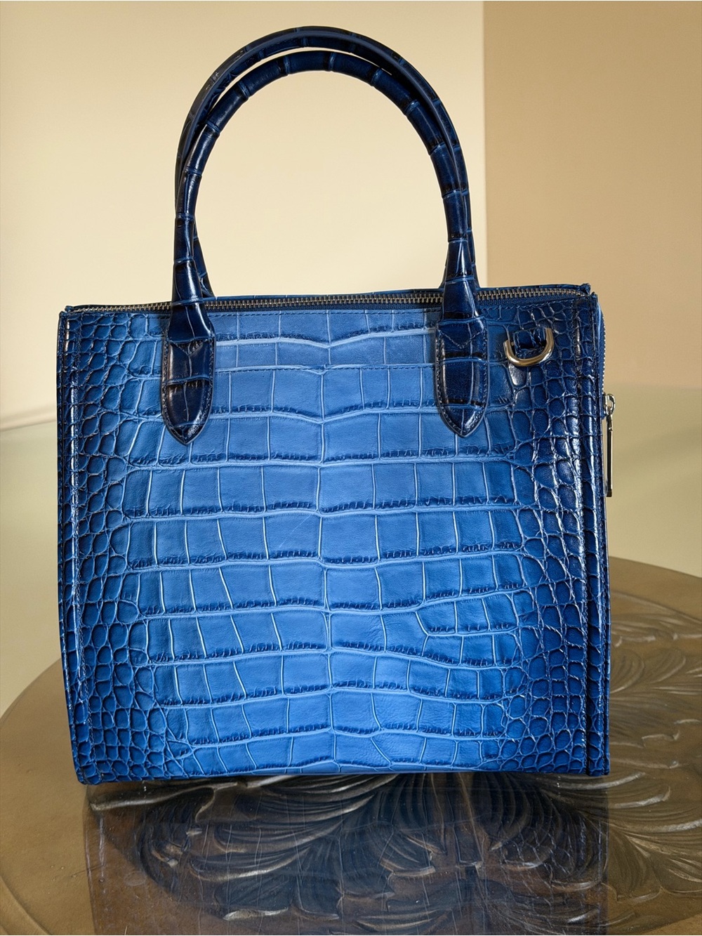 Brahmin Caroline Heavenly Blue Lumeria Satchel - Picture 6 of 15